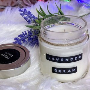 Ароматическая соевая свеча Lavender Dream, 40 часов горения Lumia Aroma фото 1