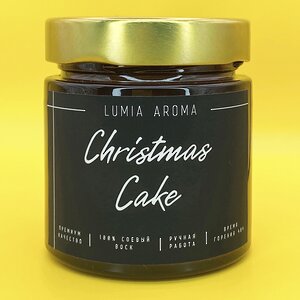 Ароматическая соевая свеча Christmas Cake 200 мл, 40 часов горения Lumia Aroma фото 3
