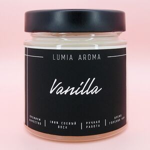 Ароматическая соевая свеча Vanilla 200 мл, 40 часов горения Lumia Aroma фото 3