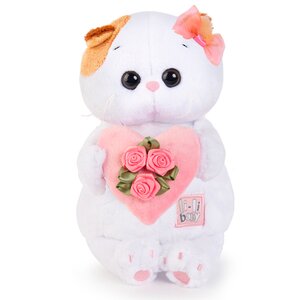 Мягкая игрушка Кошечка Лили Baby с розовым сердечком 18 см Budi Basa фото 1