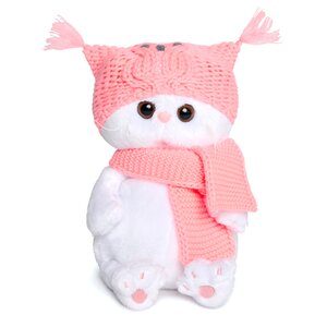 Мягкая игрушка Кошечка Лили Baby в шапке-сова и шарфе 20 см