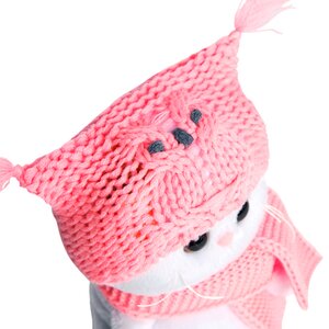 Мягкая игрушка Кошечка Лили Baby в шапке-сова и шарфе 20 см Budi Basa фото 3