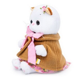 Мягкая игрушка Кошечка Лили Baby в накидке и розовом сарафане 20 см Budi Basa фото 3
