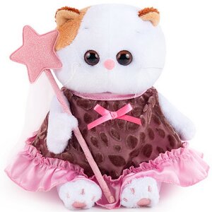 Мягкая игрушка Кошечка Лили Baby в коричневом платье с отделкой 20 см Budi Basa фото 1