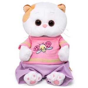Мягкая игрушка Кошечка Лили Baby в футболке с божьей коровкой 20 см Budi Basa фото 1