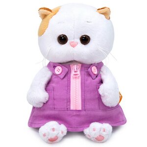 Мягкая игрушка Кошечка Лили Baby в вельветовом сарафане 20 см