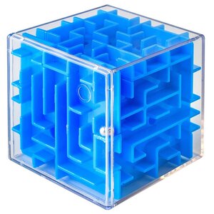 Головоломка Лабиринт Куб синий 6 см Labirintus фото 1