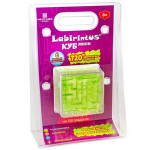 Головоломка Лабиринт Куб зеленый 6 см Labirintus фото 2