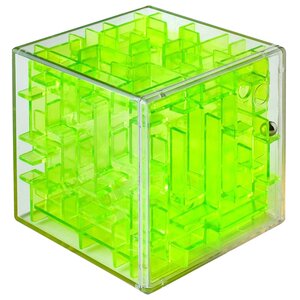 Головоломка Лабиринт Куб зеленый 6 см Labirintus фото 1