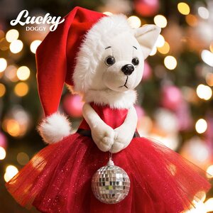 Мягкая игрушка Собака Lucky Lili: Рождество 25 см Orange Toys фото 2