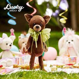 Мягкая игрушка Собака Lucky Alex: Весёлый бант 25 см Orange Toys фото 7