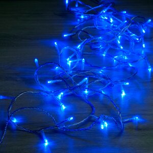 Светодиодная гирлянда 120 синих LED ламп 12 м, прозрачный ПВХ, соединяемая, IP44 Snowhouse фото 1