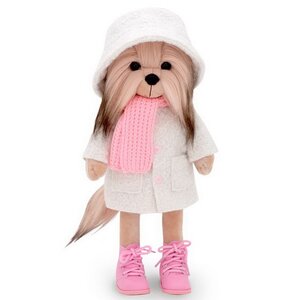 Мягкая игрушка на каркасе Собака Lucky Yoyo: Модная зима 25 см