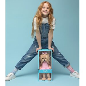 Мягкая игрушка на каркасе Собака Lucky Yoyo: Розовый микс 25 см Orange Toys фото 5