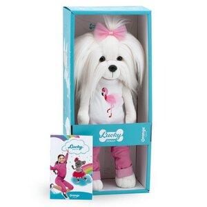 Мягкая игрушка на каркасе Собака Lucky Mimi: Цвет настроения Фламинго 25 см Orange Toys фото 10