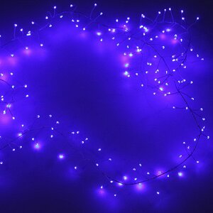 Электрогирлянда Роса Фейерверк 200 синих мини Led ламп 2 м, серебряная проволока, соединяемая, IP44 Snowhouse (Сноухаус) фото 1