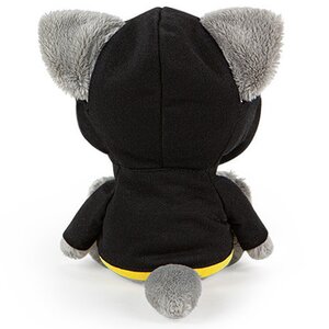 Мягкая игрушка Волчонок Вока в чёрной толстовке с капюшоном 15 см коллекция Лесята Budi Basa фото 3