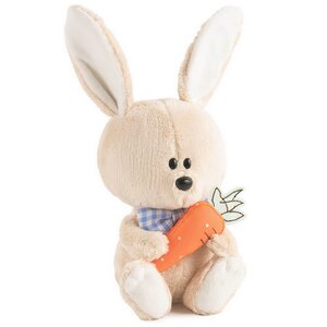 Мягкая игрушка Заяц Антоша с морковкой 15 см коллекция Лесята Budi Basa фото 2