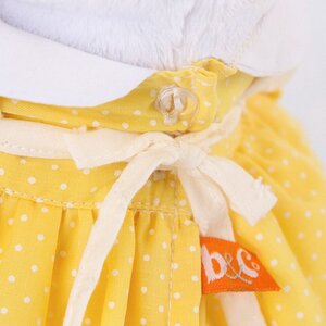 Мягкая игрушка Кошечка Лили в желтом платье с передником 24 см Budi Basa фото 4