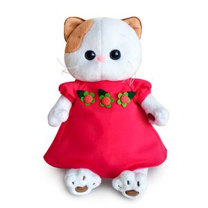 Мягкая игрушка Кошечка Лили в малиновом платье с цветочками 24 см Budi Basa фото 1