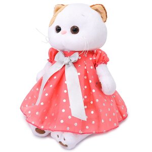 Мягкая игрушка Кошечка Лили в платье в горошек 24 см Budi Basa фото 2
