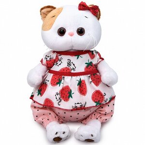 Мягкая игрушка Кошечка Лили в блузке с клубничками 24 см Budi Basa фото 1