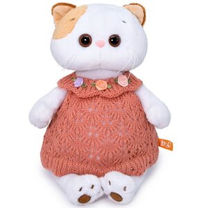 Мягкая игрушка Кошечка Лили в вязаном платье 24 см