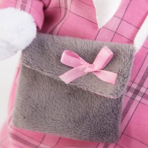 Мягкая игрушка Кошечка Лили в розовом платье с серой сумочкой 24 см Budi Basa фото 2