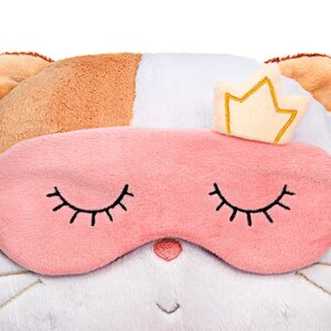 Мягкая игрушка-подушка Кошечка Лили в маске для сна 32 см Budi Basa фото 3