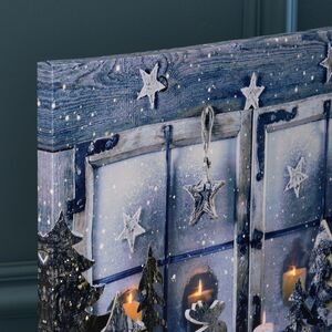 Светодиодная картина Зимняя Ночь 40*30 см, батарейки Snowhouse (Сноухаус) фото 2
