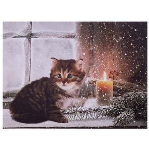 Светодиодная картина Пушистый Друг 40*30 см, на батарейках Snowhouse (Сноухаус) фото 3