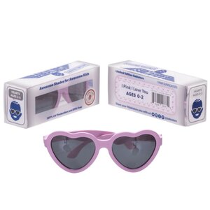 Детские солнцезащитные очки Babiators Hearts Я розовею от тебя, 0-2 лет, розовые Babiators фото 6