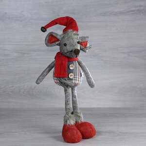 Декоративная фигура Мышонок Жак в серой курточке 27 см Holiday Classics фото 1
