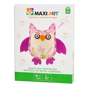 Набор для шитья Игрушка из фетра: Совушка, 1 уровень сложности Maxitoys фото 1