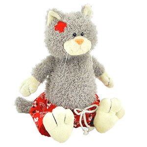 Мягкая игрушка Котяра в семейных трусах серый 25 см, Orange Exclusive Orange Toys (Орандж Тойс) фото 1