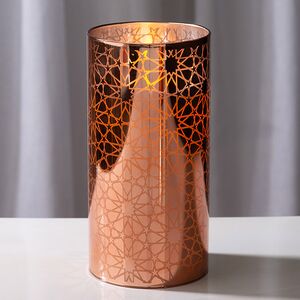 Светодиодная свеча в стакане Bronzetta 15 см, на батарейках