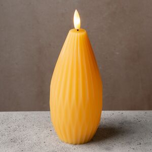 Светодиодная свеча с имитацией пламени Грацио 15 см желтая, на батарейках