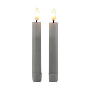 Столовая светодиодная свеча с имитацией пламени Грацио 15 см 2 шт белая, на батарейках, таймер Peha фото 3
