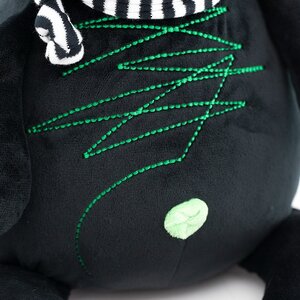 Плюшевая игрушка Cat Baton 20 см, черный с зеленым, оранжевый эксклюзив
