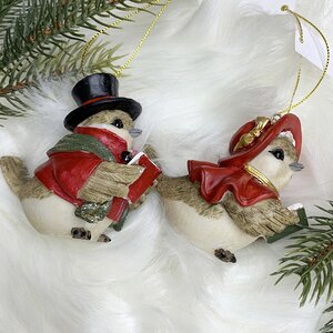 Набор елочных игрушек Рождественские Воробушки-Малютки 9 см, 2 шт, подвеска Goodwill фото 2