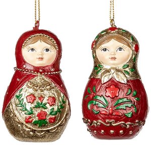 Елочная игрушка Matryoshka Zlata 7 см, подвеска Goodwill фото 2