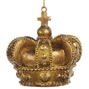 Елочная игрушка Корона царицы Бенедикты Гертрауд 6 см, подвеска