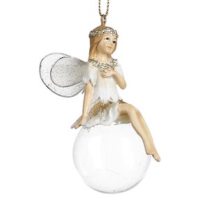Елочная игрушка Фея Арника на мыльном пузыре 9 см, подвеска Goodwill фото 1