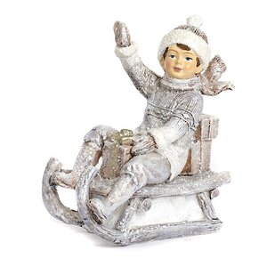 Новогодняя фигурка Winter Fun: Мальчик Дуглас с подарками на санях 11 см Goodwill фото 1