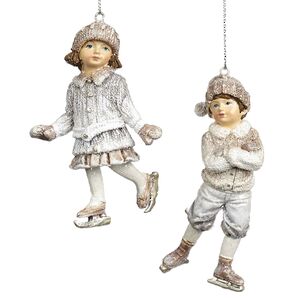 Набор елочных игрушек Winter Fun: Отис и Руби на коньках 11 см, 2 шт, подвеска