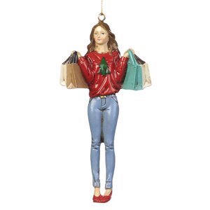 Елочная игрушка Christmas Shopping: Леди Виллоу 12 см, подвеска Goodwill фото 1