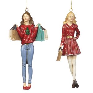 Елочная игрушка Christmas Shopping: Леди Алексис 12 см, подвеска