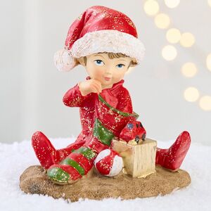 Декоративная фигурка Мальчик Ганс с подарками 12 см