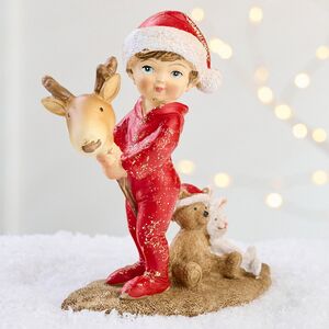 Декоративная фигурка Мальчик Ганс с игрушками 12 см