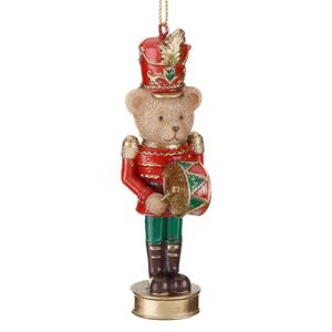 Елочная игрушка Мишка Гвардеец с барабаном 11 см Goodwill фото 1